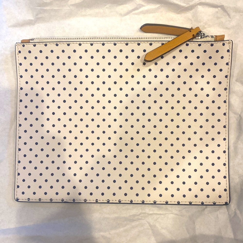 NWOT Polka Dot Clutch Purse - Black & White - Banana Republic